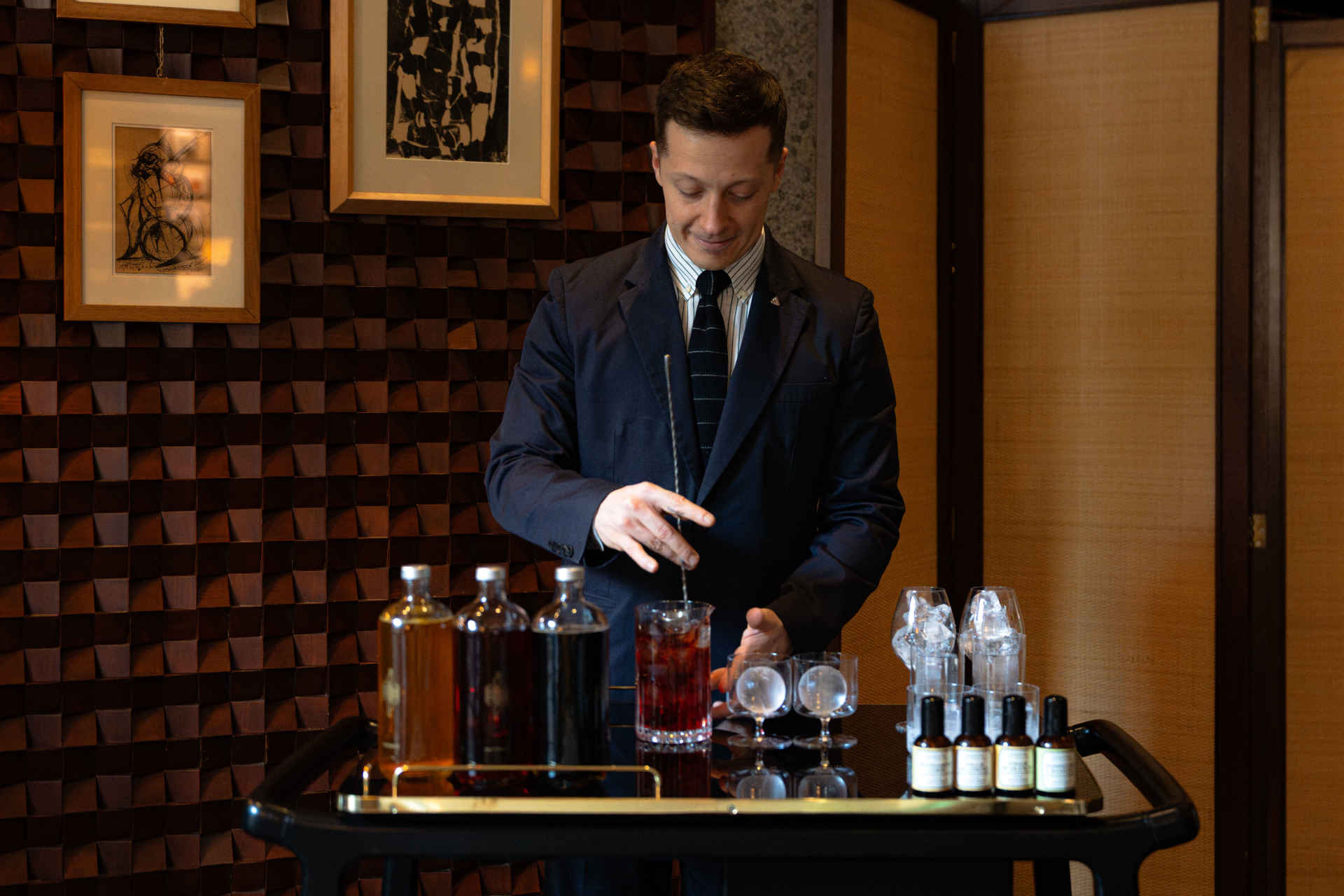 Milanese aperitivo served from a trolley © Portrait Hotels and Resorts