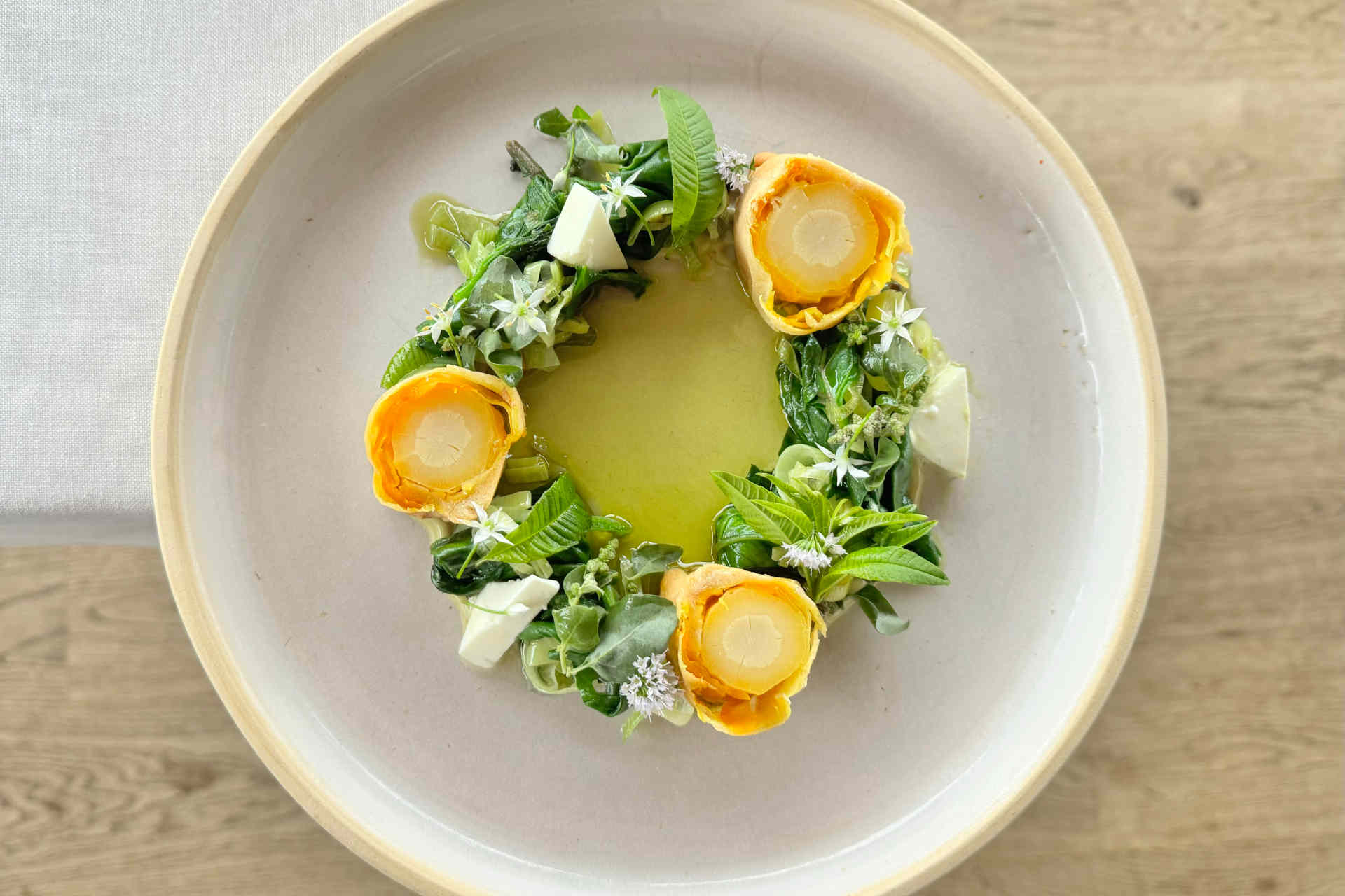 Parsnips, leeks, and lovage from Luger, photo provided