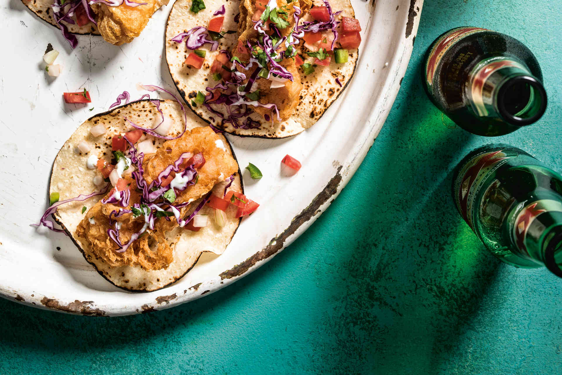 Tacos mit Fisch im Bierteig © EMF / Ed Anderson