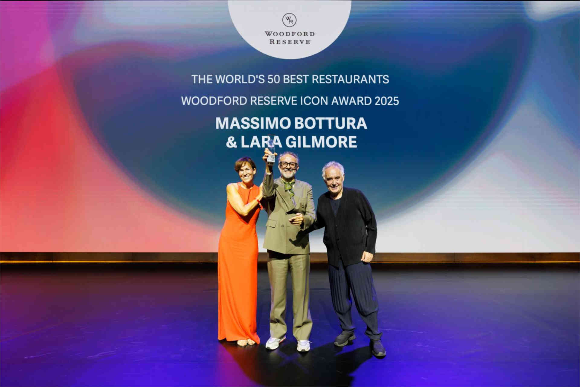 Massimo Bottura und Lara Gilmore werden mit dem Woodford Reserve Icon Award ausgezeichnet © World’s 50 Best Restaurants