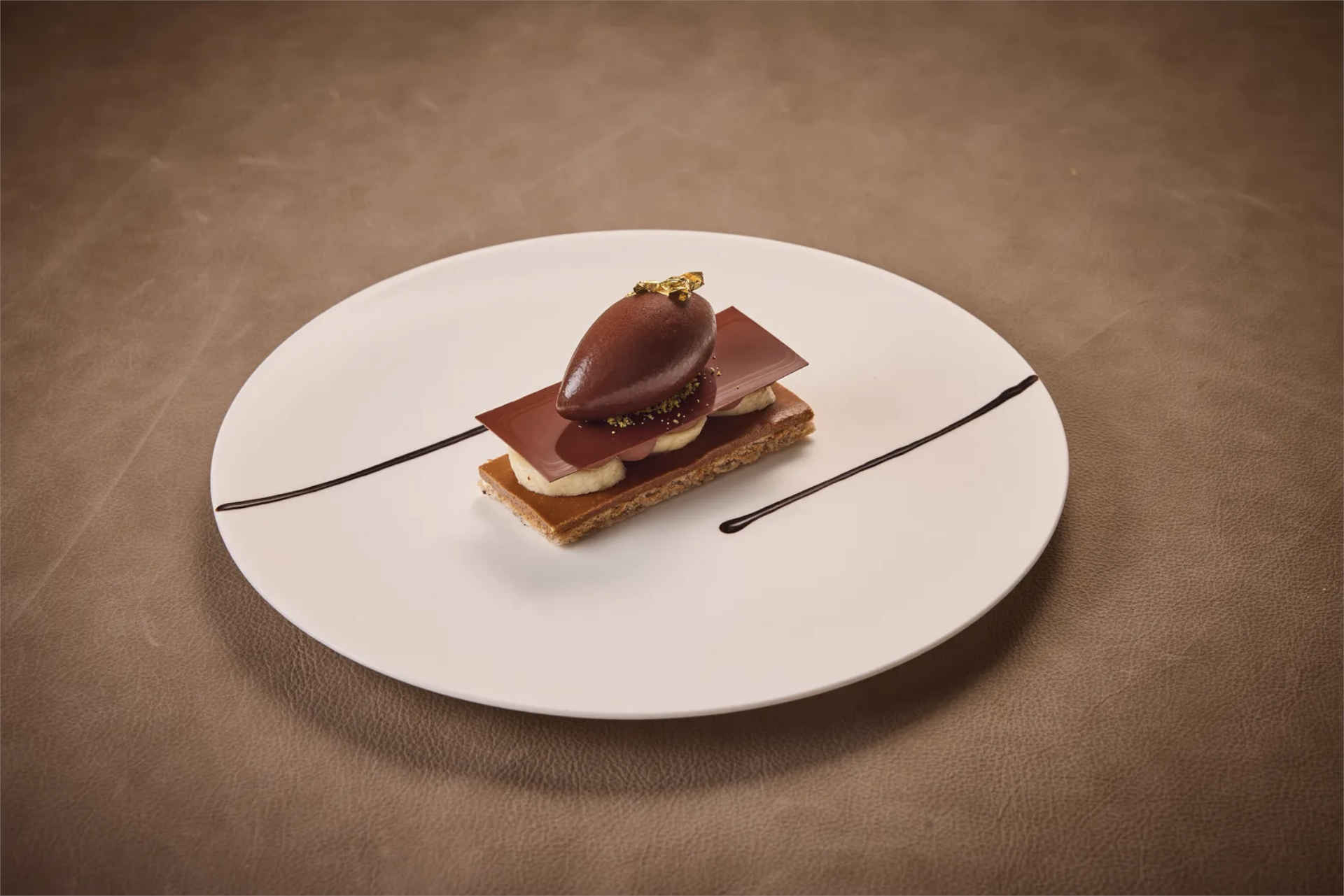 Mille-feuille – Banane – Schokolade – Kakaosorbet
